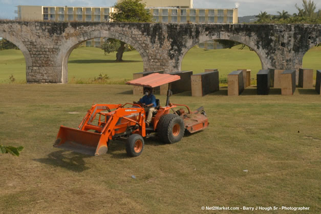 The Aqueduct Venue Under Construction - Thursday, January 18th - 10th Anniversary - Air Jamaica Jazz & Blues Festival 2007 - The Art of Music - Tuesday, January 23 - Saturday, January 27, 2007, The Aqueduct on Rose Hall, Montego Bay, Jamaica - Negril Travel Guide, Negril Jamaica WI - http://www.negriltravelguide.com - info@negriltravelguide.com...!