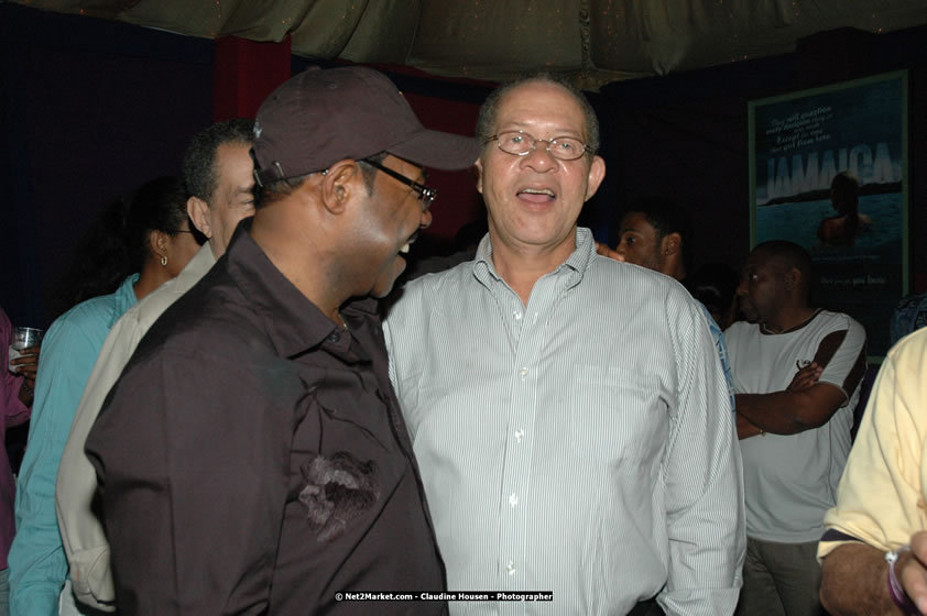 The Hon. Orette Bruce Goldwin, M.P., Prime Minister of Jamaica, Minister of Tourism, Hon. Edmund Bartlett, and Director of Tourism, Basil Smith at the Air Jamaica Jazz and Blues Festival 2008 The Art of Music - Thrusday, January 24, 2008 - Air Jamaica Jazz & Blues 2008 The Art of Music venue at the Aqaueduct on Rose Hall Resort & Counrty Club, Montego Bay, St. James, Jamaica W.I. - Thursday, January 24 - Saturday, January 26, 2008 - Photographs by Net2Market.com - Claudine Housen & Barry J. Hough Sr, Photographers - Negril Travel Guide, Negril Jamaica WI - http://www.negriltravelguide.com - info@negriltravelguide.com...!