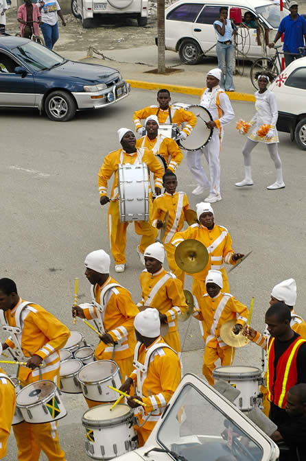 Grand Gala Parade @ Lucea - Portmore Pace Setters Marching Band - Hanover Homecoming Celebrations Photographs - Negril Travel Guide, Negril Jamaica WI - http://www.negriltravelguide.com - info@negriltravelguide.com...!