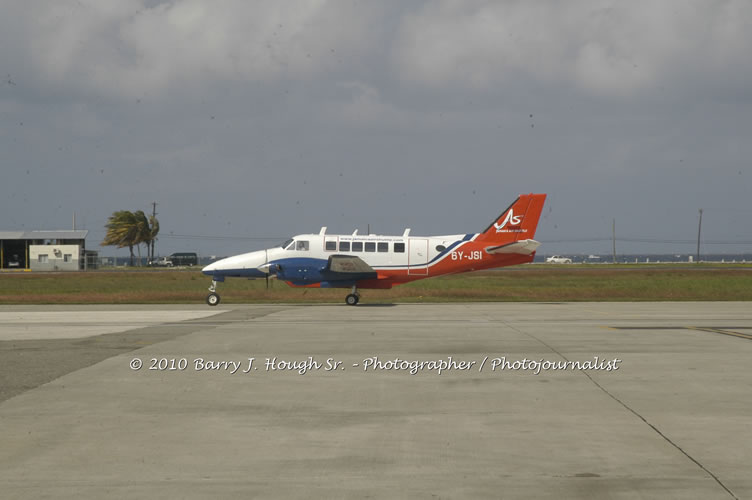 Jamaica Air Shuttle Launch @ MBJ Airports Limited, Wednesday, January 20, 2010, Sangster International Airport, Montego Bay, St. James, Jamaica W.I. - Photographs by Net2Market.com - Barry J. Hough Sr, Photographer/Photojournalist - The Negril Travel Guide - Negril's and Jamaica's Number One Concert Photography Web Site with over 40,000 Jamaican Concert photographs Published -  Negril Travel Guide, Negril Jamaica WI - http://www.negriltravelguide.com - info@negriltravelguide.com...!