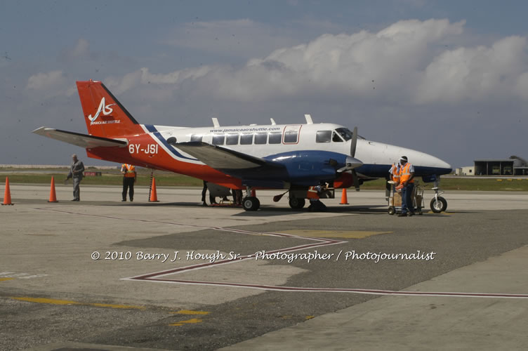 Jamaica Air Shuttle Launch @ MBJ Airports Limited, Wednesday, January 20, 2010, Sangster International Airport, Montego Bay, St. James, Jamaica W.I. - Photographs by Net2Market.com - Barry J. Hough Sr, Photographer/Photojournalist - The Negril Travel Guide - Negril's and Jamaica's Number One Concert Photography Web Site with over 40,000 Jamaican Concert photographs Published -  Negril Travel Guide, Negril Jamaica WI - http://www.negriltravelguide.com - info@negriltravelguide.com...!