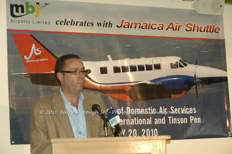 Jamaica Air Shuttle Launch @ MBJ Airports Limited, Wednesday, January 20, 2010, Sangster International Airport, Montego Bay, St. James, Jamaica W.I. - Photographs by Net2Market.com - Barry J. Hough Sr, Photographer/Photojournalist - The Negril Travel Guide - Negril's and Jamaica's Number One Concert Photography Web Site with over 40,000 Jamaican Concert photographs Published -  Negril Travel Guide, Negril Jamaica WI - http://www.negriltravelguide.com - info@negriltravelguide.com...!