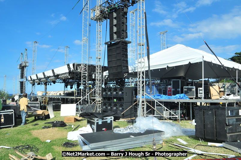 Preparations at the Venue - Jamaica Jazz and Blues Festival 2009, Thursday, January 15, 2009 - Venue at the Aqueduct on Rose Hall Resort &amp; Country Club, Montego Bay, Jamaica - Thursday, January 22 - Saturday, January 24, 2009 - Photographs by Net2Market.com - Barry J. Hough Sr, Photographer/Photojournalist - Negril Travel Guide, Negril Jamaica WI - http://www.negriltravelguide.com - info@negriltravelguide.com...!