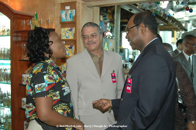 Minister of Tourism, Hon. Edmund Bartlett - Director of Tourism, Basil Smith, and Mayor of Montego Bay, Councillor Charles Sinclair Launch of Winter Tourism Season at Sangster International Airport, Saturday, December 15, 2007 - Sangster International Airport - MBJ Airports Limited, Montego Bay, Jamaica W.I. - Photographs by Net2Market.com - Barry J. Hough Sr, Photographer - Negril Travel Guide, Negril Jamaica WI - http://www.negriltravelguide.com - info@negriltravelguide.com...!