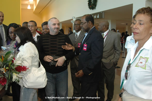 Minister of Tourism, Hon. Edmund Bartlett - Director of Tourism, Basil Smith, and Mayor of Montego Bay, Councillor Charles Sinclair Launch of Winter Tourism Season at Sangster International Airport, Saturday, December 15, 2007 - Sangster International Airport - MBJ Airports Limited, Montego Bay, Jamaica W.I. - Photographs by Net2Market.com - Barry J. Hough Sr, Photographer - Negril Travel Guide, Negril Jamaica WI - http://www.negriltravelguide.com - info@negriltravelguide.com...!