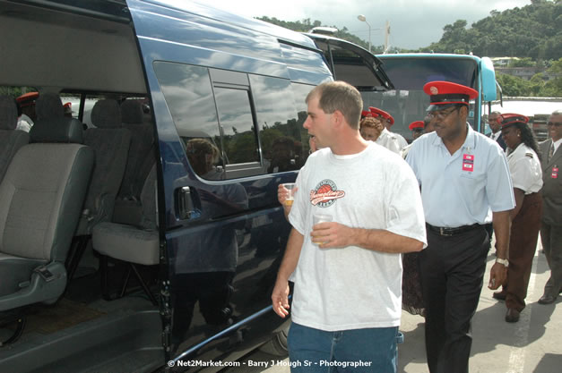 Minister of Tourism, Hon. Edmund Bartlett - Director of Tourism, Basil Smith, and Mayor of Montego Bay, Councillor Charles Sinclair Launch of Winter Tourism Season at Sangster International Airport, Saturday, December 15, 2007 - Sangster International Airport - MBJ Airports Limited, Montego Bay, Jamaica W.I. - Photographs by Net2Market.com - Barry J. Hough Sr, Photographer - Negril Travel Guide, Negril Jamaica WI - http://www.negriltravelguide.com - info@negriltravelguide.com...!