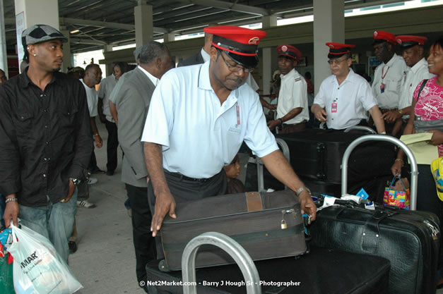 Minister of Tourism, Hon. Edmund Bartlett - Director of Tourism, Basil Smith, and Mayor of Montego Bay, Councillor Charles Sinclair Launch of Winter Tourism Season at Sangster International Airport, Saturday, December 15, 2007 - Sangster International Airport - MBJ Airports Limited, Montego Bay, Jamaica W.I. - Photographs by Net2Market.com - Barry J. Hough Sr, Photographer - Negril Travel Guide, Negril Jamaica WI - http://www.negriltravelguide.com - info@negriltravelguide.com...!