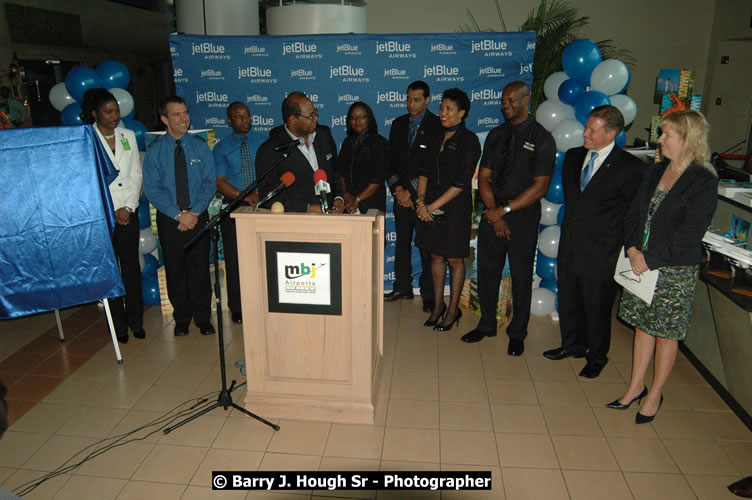 JetBue Airways' Inaugural Air Service between Sangster International Airport, Montego Bay and John F. Kennedy Airport, New York at MBJ Airports Sangster International Airport, Montego Bay, St. James, Jamaica - Thursday, May 21, 2009 - Photographs by Net2Market.com - Barry J. Hough Sr, Photographer/Photojournalist - Negril Travel Guide, Negril Jamaica WI - http://www.negriltravelguide.com - info@negriltravelguide.com...!