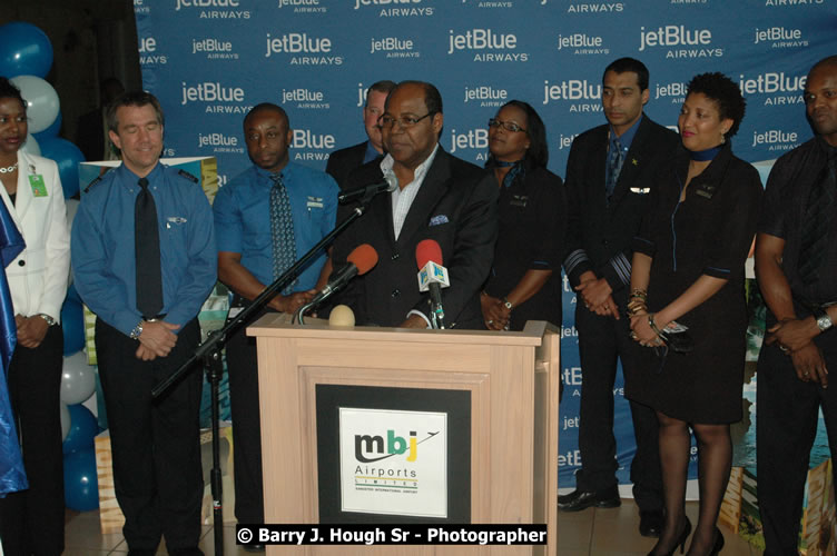 JetBue Airways' Inaugural Air Service between Sangster International Airport, Montego Bay and John F. Kennedy Airport, New York at MBJ Airports Sangster International Airport, Montego Bay, St. James, Jamaica - Thursday, May 21, 2009 - Photographs by Net2Market.com - Barry J. Hough Sr, Photographer/Photojournalist - Negril Travel Guide, Negril Jamaica WI - http://www.negriltravelguide.com - info@negriltravelguide.com...!