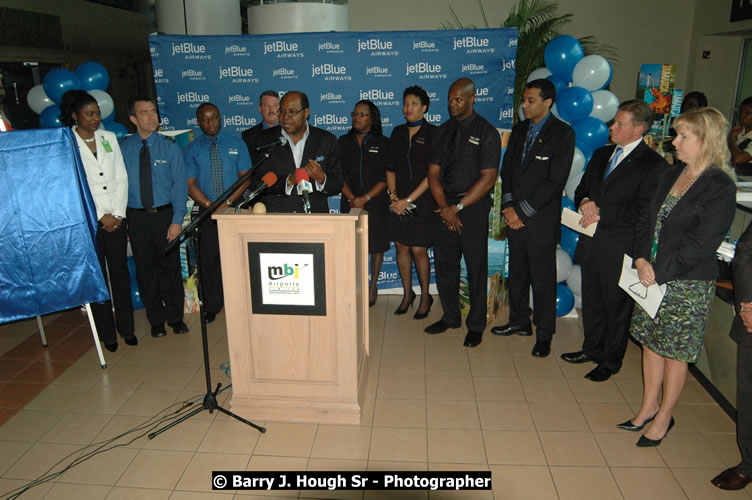 JetBue Airways' Inaugural Air Service between Sangster International Airport, Montego Bay and John F. Kennedy Airport, New York at MBJ Airports Sangster International Airport, Montego Bay, St. James, Jamaica - Thursday, May 21, 2009 - Photographs by Net2Market.com - Barry J. Hough Sr, Photographer/Photojournalist - Negril Travel Guide, Negril Jamaica WI - http://www.negriltravelguide.com - info@negriltravelguide.com...!