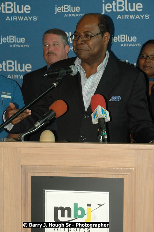 JetBue Airways' Inaugural Air Service between Sangster International Airport, Montego Bay and John F. Kennedy Airport, New York at MBJ Airports Sangster International Airport, Montego Bay, St. James, Jamaica - Thursday, May 21, 2009 - Photographs by Net2Market.com - Barry J. Hough Sr, Photographer/Photojournalist - Negril Travel Guide, Negril Jamaica WI - http://www.negriltravelguide.com - info@negriltravelguide.com...!