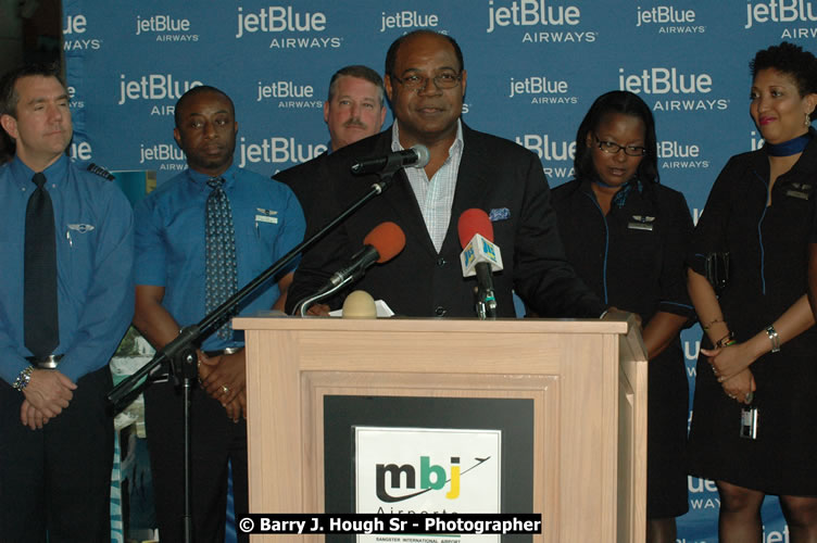 JetBue Airways' Inaugural Air Service between Sangster International Airport, Montego Bay and John F. Kennedy Airport, New York at MBJ Airports Sangster International Airport, Montego Bay, St. James, Jamaica - Thursday, May 21, 2009 - Photographs by Net2Market.com - Barry J. Hough Sr, Photographer/Photojournalist - Negril Travel Guide, Negril Jamaica WI - http://www.negriltravelguide.com - info@negriltravelguide.com...!