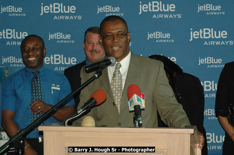 JetBue Airways' Inaugural Air Service between Sangster International Airport, Montego Bay and John F. Kennedy Airport, New York at MBJ Airports Sangster International Airport, Montego Bay, St. James, Jamaica - Thursday, May 21, 2009 - Photographs by Net2Market.com - Barry J. Hough Sr, Photographer/Photojournalist - Negril Travel Guide, Negril Jamaica WI - http://www.negriltravelguide.com - info@negriltravelguide.com...!