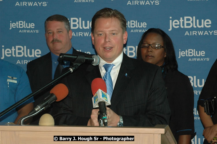 JetBue Airways' Inaugural Air Service between Sangster International Airport, Montego Bay and John F. Kennedy Airport, New York at MBJ Airports Sangster International Airport, Montego Bay, St. James, Jamaica - Thursday, May 21, 2009 - Photographs by Net2Market.com - Barry J. Hough Sr, Photographer/Photojournalist - Negril Travel Guide, Negril Jamaica WI - http://www.negriltravelguide.com - info@negriltravelguide.com...!