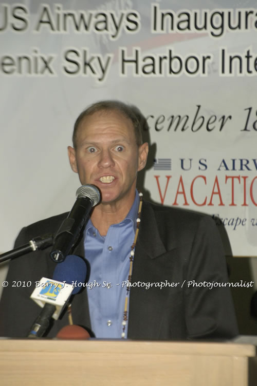 US Airways Inaugurtes New Service from Phoenix Sky Harbor International Airport to Sangster International Airport, Friday, December 18, 2009, Sangster International Airport, Montego Bay, St. James, Jamaica W.I. - Photographs by Net2Market.com - Barry J. Hough Sr, Photographer/Photojournalist - The Negril Travel Guide - Negril's and Jamaica's Number One Concert Photography Web Site with over 40,000 Jamaican Concert photographs Published -  Negril Travel Guide, Negril Jamaica WI - http://www.negriltravelguide.com - info@negriltravelguide.com...!