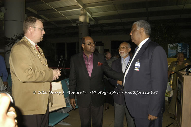 US Airways Inaugurtes New Service from Phoenix Sky Harbor International Airport to Sangster International Airport, Friday, December 18, 2009, Sangster International Airport, Montego Bay, St. James, Jamaica W.I. - Photographs by Net2Market.com - Barry J. Hough Sr, Photographer/Photojournalist - The Negril Travel Guide - Negril's and Jamaica's Number One Concert Photography Web Site with over 40,000 Jamaican Concert photographs Published -  Negril Travel Guide, Negril Jamaica WI - http://www.negriltravelguide.com - info@negriltravelguide.com...!