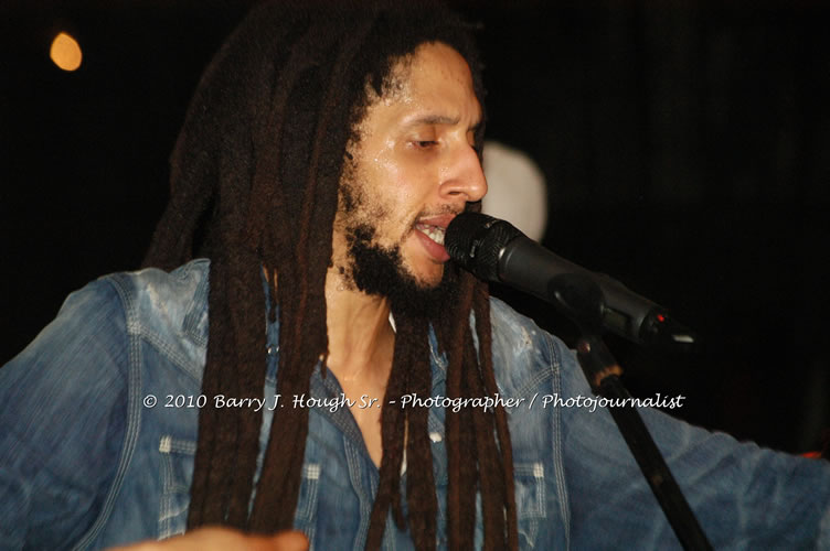 Julian Marley - Grammy Nominee & Son of the Legend Bob Marley - Live in Concert - Also featuring Ras Noble, Power Drill, Iron Head, & Robin Banks - Backing Band Roots Warrior, plus DJ Gemini @ One Love Reggae Concerts Series 09/10 @ Negril Escape Resort & Spa, February 2, 2010, One Love Drive, West End, Negril, Westmoreland, Jamaica W.I. - Photographs by Net2Market.com - Barry J. Hough Sr, Photographer/Photojournalist - The Negril Travel Guide - Negril's and Jamaica's Number One Concert Photography Web Site with over 40,000 Jamaican Concert photographs Published -  Negril Travel Guide, Negril Jamaica WI - http://www.negriltravelguide.com - info@negriltravelguide.com...!