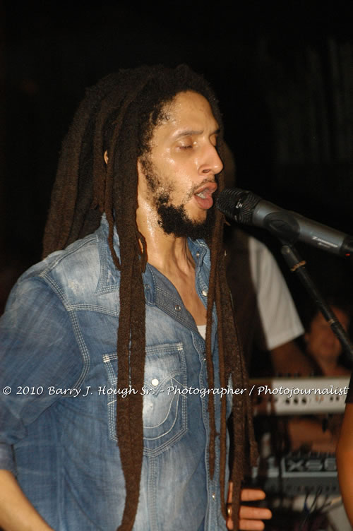 Julian Marley - Grammy Nominee & Son of the Legend Bob Marley - Live in Concert - Also featuring Ras Noble, Power Drill, Iron Head, & Robin Banks - Backing Band Roots Warrior, plus DJ Gemini @ One Love Reggae Concerts Series 09/10 @ Negril Escape Resort & Spa, February 2, 2010, One Love Drive, West End, Negril, Westmoreland, Jamaica W.I. - Photographs by Net2Market.com - Barry J. Hough Sr, Photographer/Photojournalist - The Negril Travel Guide - Negril's and Jamaica's Number One Concert Photography Web Site with over 40,000 Jamaican Concert photographs Published -  Negril Travel Guide, Negril Jamaica WI - http://www.negriltravelguide.com - info@negriltravelguide.com...!