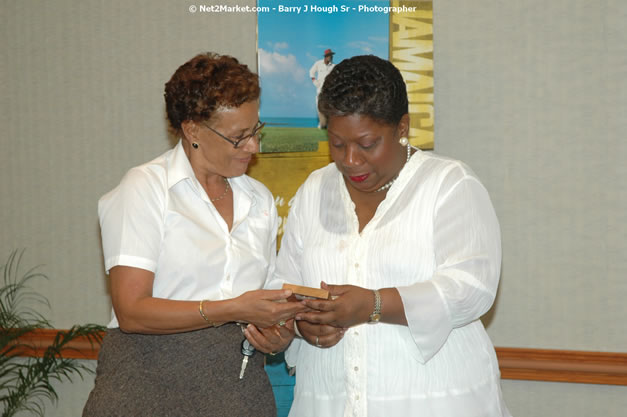 Red Cap Porters Awards - Minister of Tourism, Hon. Edmund Bartlett - Director of Tourism, Basil Smith - Friday, December 14, 2007 - Holiday Inn Sunspree, Montego Bay, Jamaica W.I. - Photographs by Net2Market.com - Barry J. Hough Sr, Photographer - Negril Travel Guide, Negril Jamaica WI - http://www.negriltravelguide.com - info@negriltravelguide.com...!