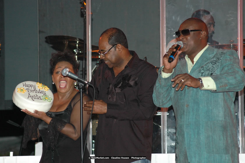 The Hon. Orette Bruce Goldwin, M.P., Prime Minister of Jamaica, Minister of Tourism, Hon. Edmund Bartlett, and Director of Tourism, Basil Smith at the Air Jamaica Jazz and Blues Festival 2008 The Art of Music - Thrusday, January 24, 2008 - Air Jamaica Jazz & Blues 2008 The Art of Music venue at the Aqaueduct on Rose Hall Resort & Counrty Club, Montego Bay, St. James, Jamaica W.I. - Thursday, January 24 - Saturday, January 26, 2008 - Photographs by Net2Market.com - Claudine Housen & Barry J. Hough Sr, Photographers - Negril Travel Guide, Negril Jamaica WI - http://www.negriltravelguide.com - info@negriltravelguide.com...!