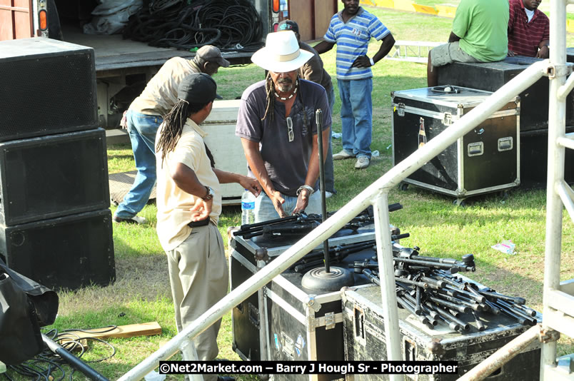 Preparations at the Venue - Jamaica Jazz and Blues Festival 2009, Thursday, January 15, 2009 - Venue at the Aqueduct on Rose Hall Resort &amp; Country Club, Montego Bay, Jamaica - Thursday, January 22 - Saturday, January 24, 2009 - Photographs by Net2Market.com - Barry J. Hough Sr, Photographer/Photojournalist - Negril Travel Guide, Negril Jamaica WI - http://www.negriltravelguide.com - info@negriltravelguide.com...!